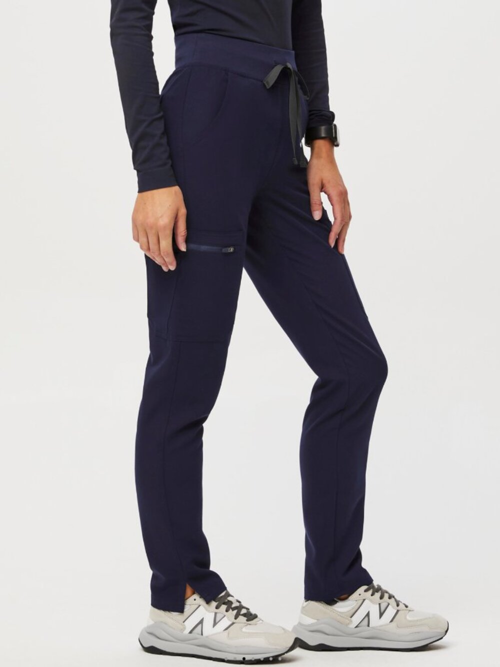 FIGS Navy Yola™ High Waisted 2.0 - Petite Skinny Scrub Pants - M